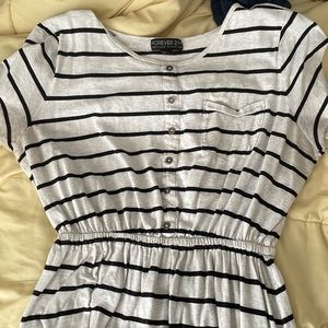 F21 2x black/white mini dress